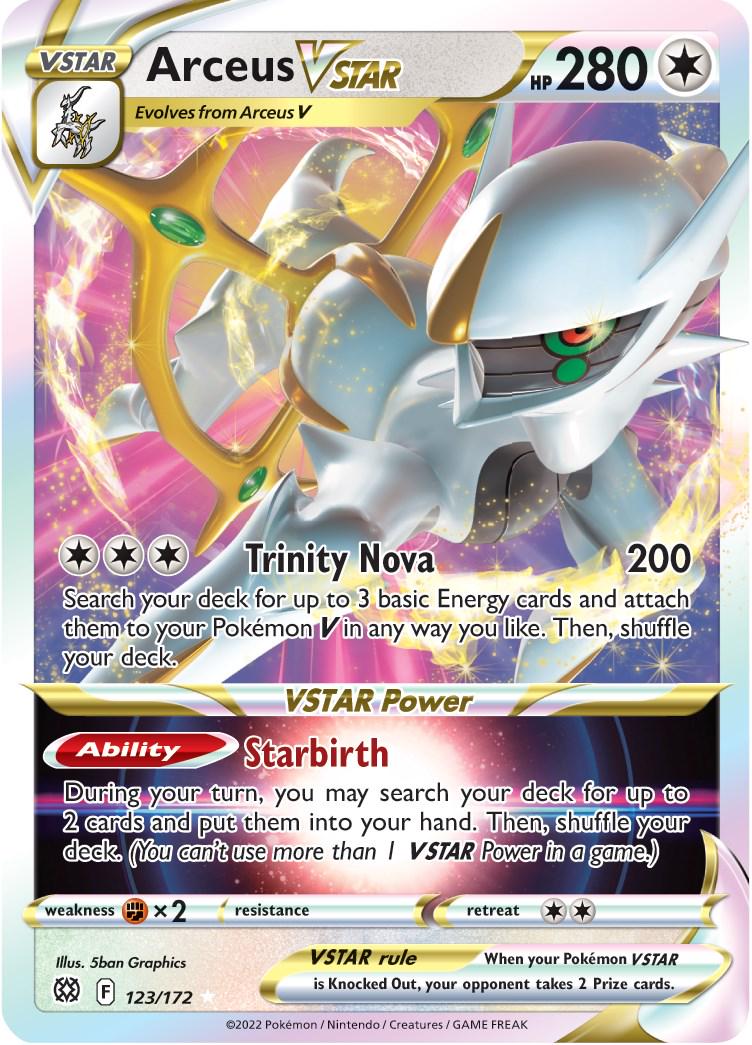 Arceus VSTAR 123/172 – Ultra Rare – Brilliant Stars Pokémon TCG Single Card