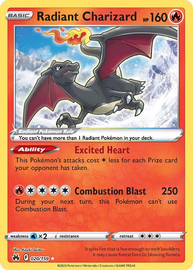 Radiant Charizard 020/159 – Radiant Rare Holo – Crown Zenith Pokémon TCG Single Card