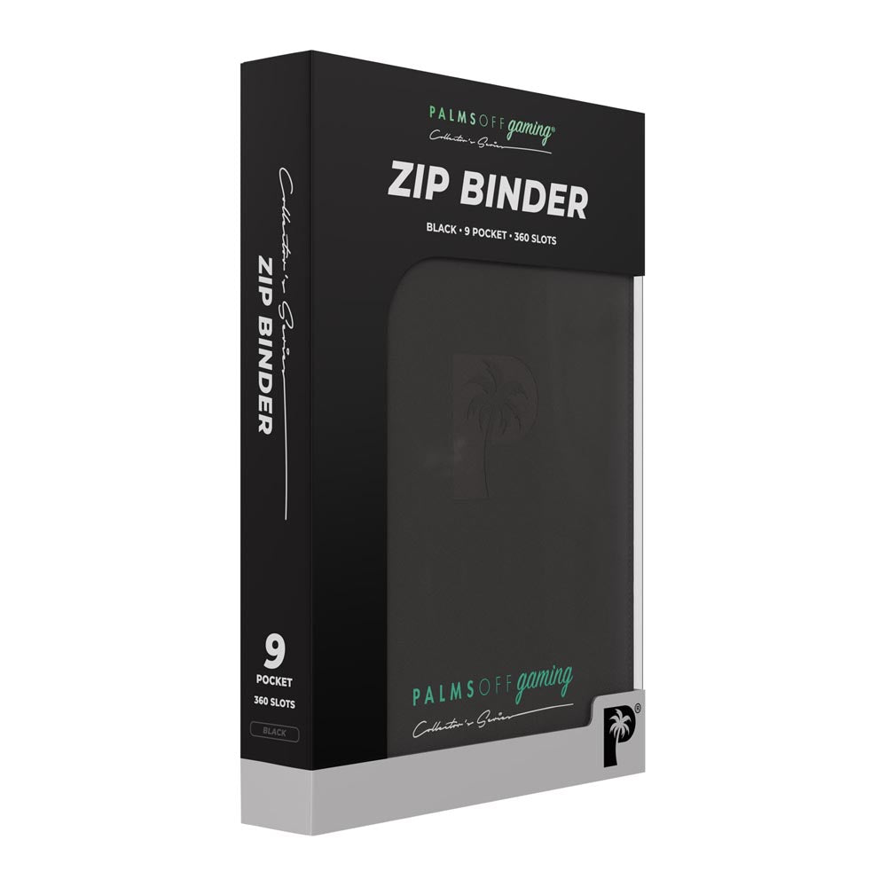 Palms Off Gaming - Collector's Series 9 Pocket Zip Trading Card Binder - Black