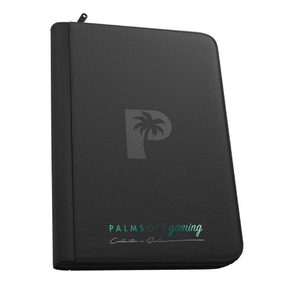 Palms Off Gaming - Collector's Series 9 Pocket Zip Trading Card Binder - Black