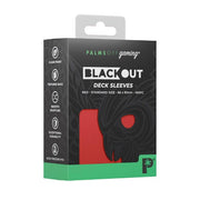 Palms Off Gaming - Blackout Deck Sleeves 100pk - Standard Size - Red