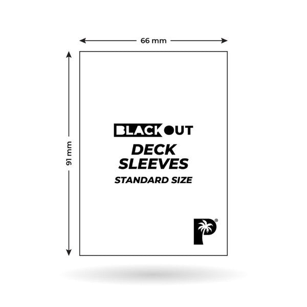Palms Off Gaming - BLACKout Deck Sleeves - Standard - 100pc - BLACK