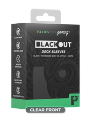 Palms Off Gaming - BLACKout Deck Sleeves - Standard - 100pc - BLACK