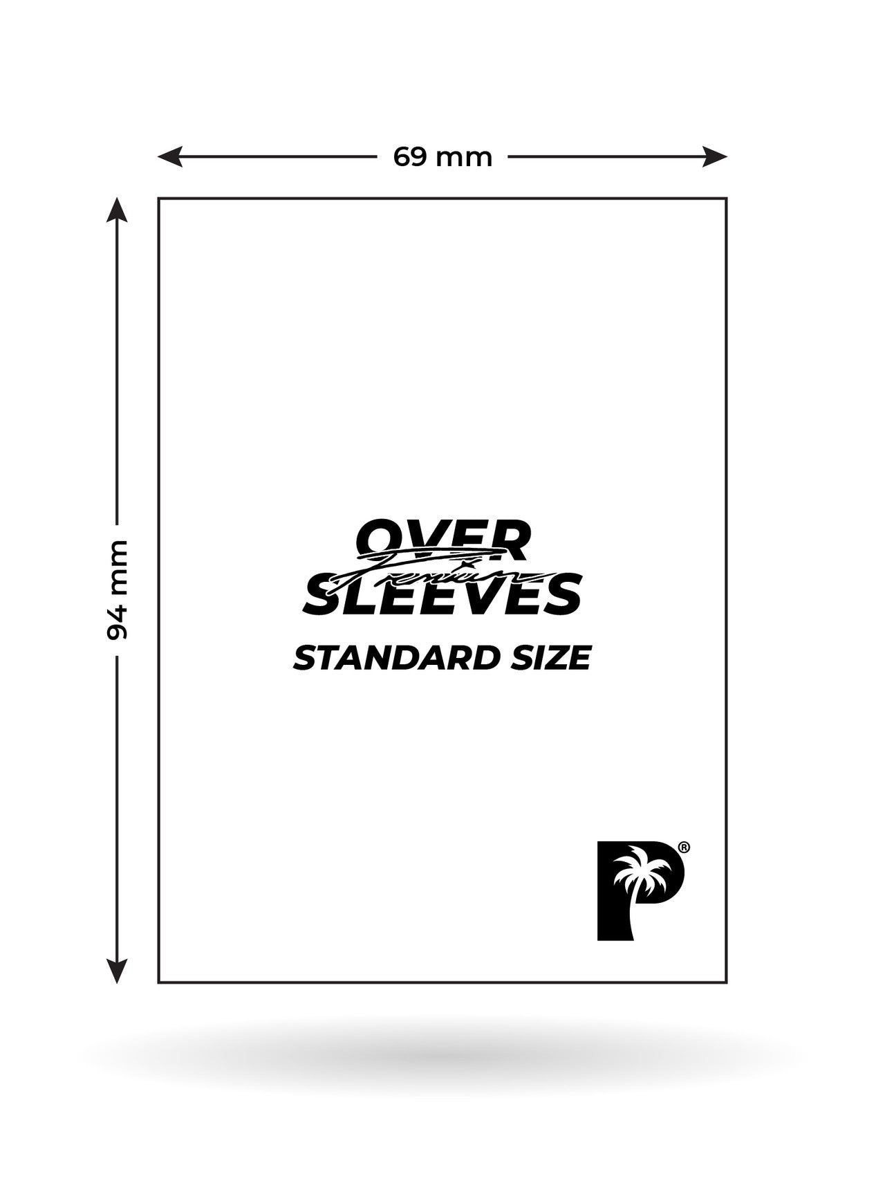Palms Off Gaming - Premium Oversleeves - Standard Size - 100pc - CLEAR - Matte