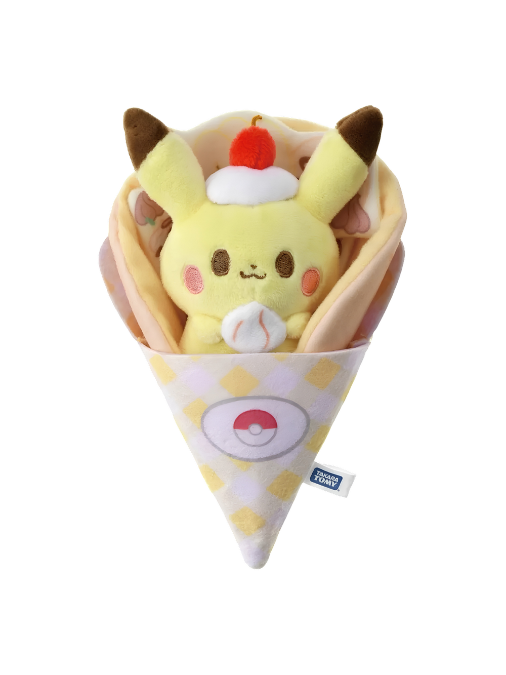 Pikachu #025 - Poképeace Kurukuru Crepe Plush